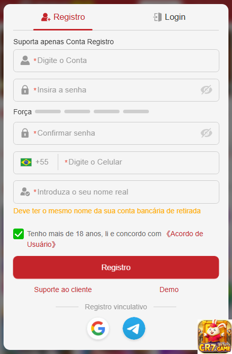 Experiência de Jogos cr7game.com